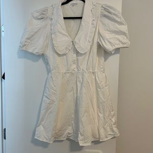 VICI Dolls white babydoll peter-pan collar white dress size L -Brand New